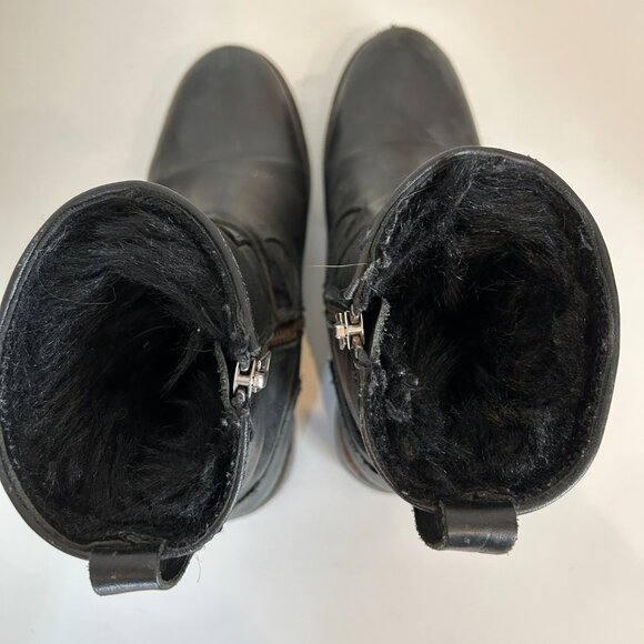 All Saints Leather faux fur lined boots - Picture 5 of 6